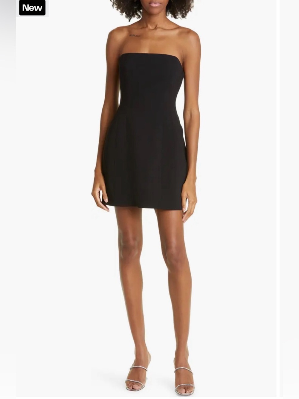 Classic Black Strapless Mini Skirt